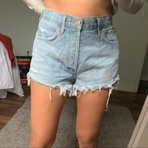 AGOLDE high waisted jean shorts